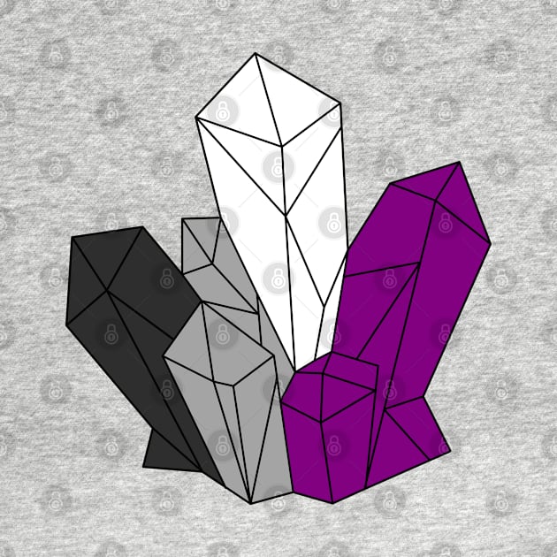 Asexual Pride Crystals by Pridish